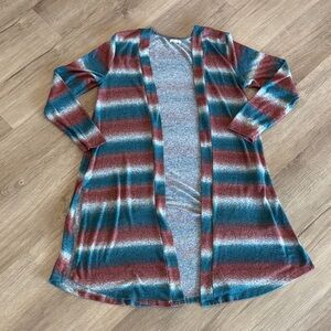 Maurices Multicolor Striped Lightweight Cardigan